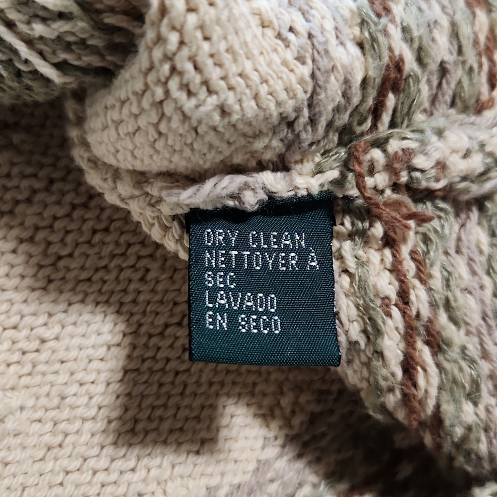 Vintage Lauren Ralph Lauren RARE Equestrian Hand-Knit Sweater Large - Picture 10 of 11